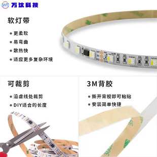 12vtm1814灯带led灯条5050rgbw灯带四合一高亮可编程跑马流水灯