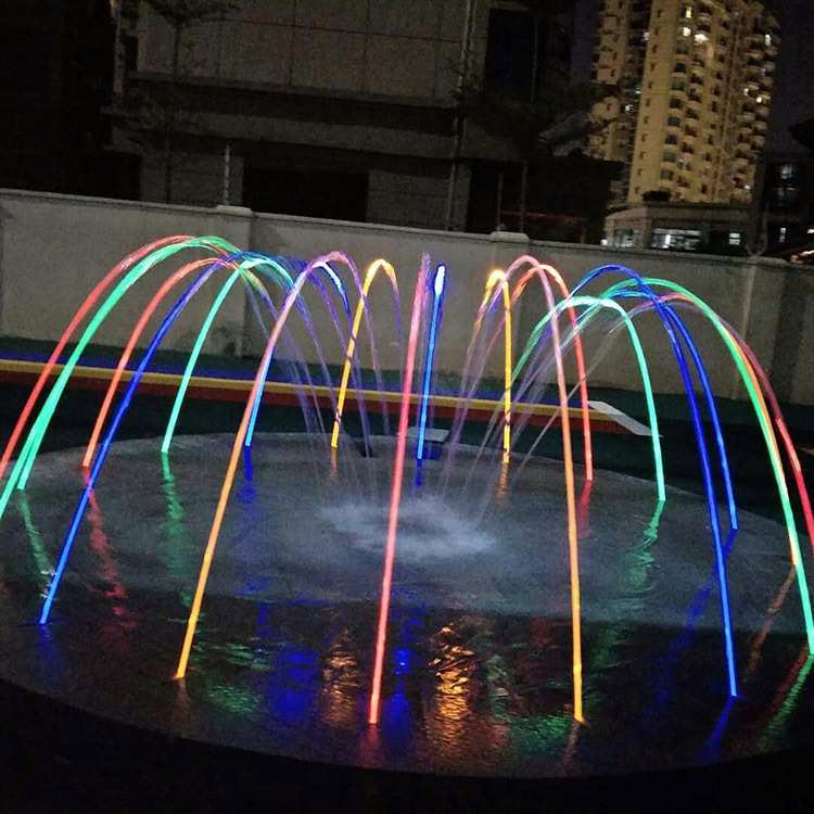 厂家供应喷泉音乐设备广场程控光亮跳泉设计水池水景波光