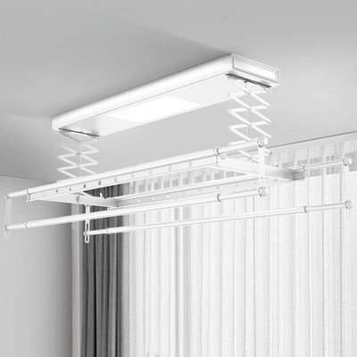 小阳台电动晾衣架升降自动智能遥控伸缩横向小尺寸小型凉晒衣机杆