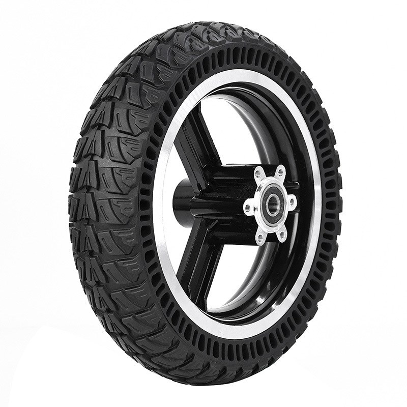 KUGOO M4电动滑板车实心胎 越野轮胎轮毂 电机后轮蜂窝减震防滑