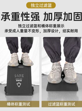 干湿分离沥水桶绿色带盖过滤网提手厨房垃圾桶茶水大号厨余泔水桶