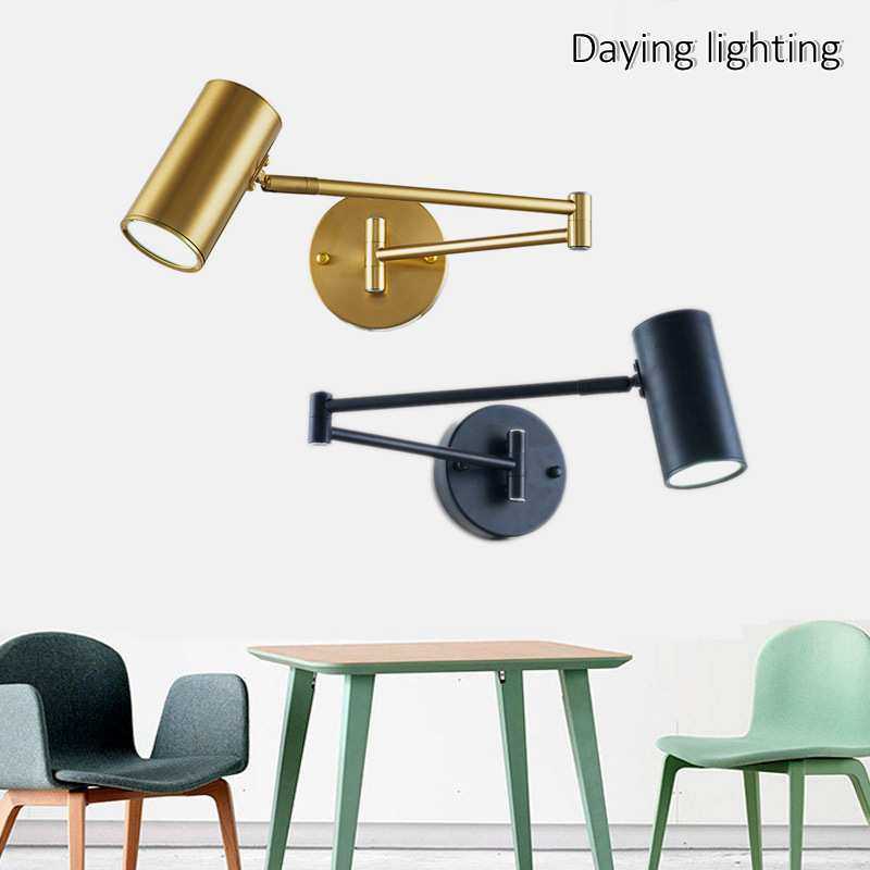 简约后现代个性双节摇臂轻奢壁灯 卧室床头书房LED壁灯走廊灯具,3C数码配件,USB灯,淘宝优惠券,粉丝福利购,淘宝优惠卷