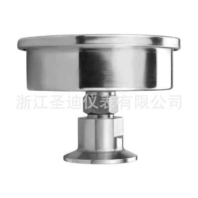 工业轴向无边卫生型50.5隔膜压力表YTP100ZBF不锈钢弹簧管耐震压