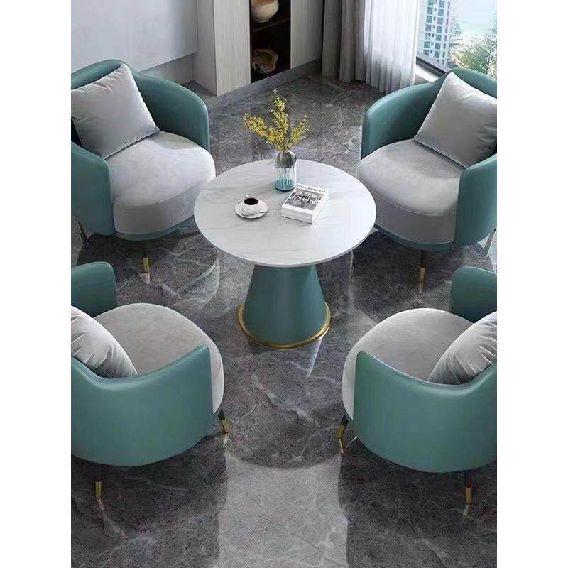 单人沙发茶几组合酒店售楼处接待洽谈桌椅套装办公沙发会客椅