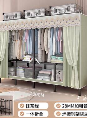易衣柜免收安装折叠布衣柜家用卧室租房家XVT用现出代简纳衣橱