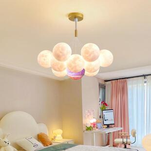 北欧月灯卧室吊灯温馨浪灯501具创意泡漫泡灯厅餐厅儿童房球星球