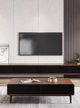 实木全电视机大小户型卧室窄款新中式超家GNY用中薄古风柜带腿电