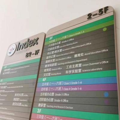 铝合金文楼层索引学牌不锈钢腐蚀牌金属标牌化墙kt626铭板校科室