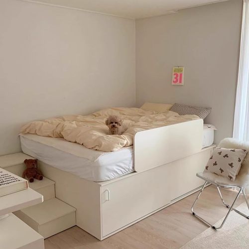 半高储物床床围栏小户型移门榻榻米卧室现代简约组合高箱定制