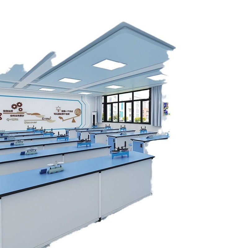 新型铝塑化学准备室物理化实验桌工作台铝木科学研究仪器准备台
