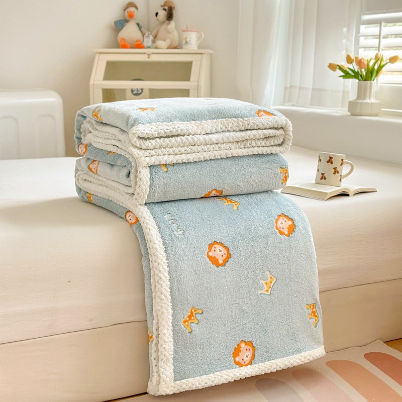 冬季加厚珊瑚毛毯被子春秋床用单双人法兰绒毯学生宿舍小毯子