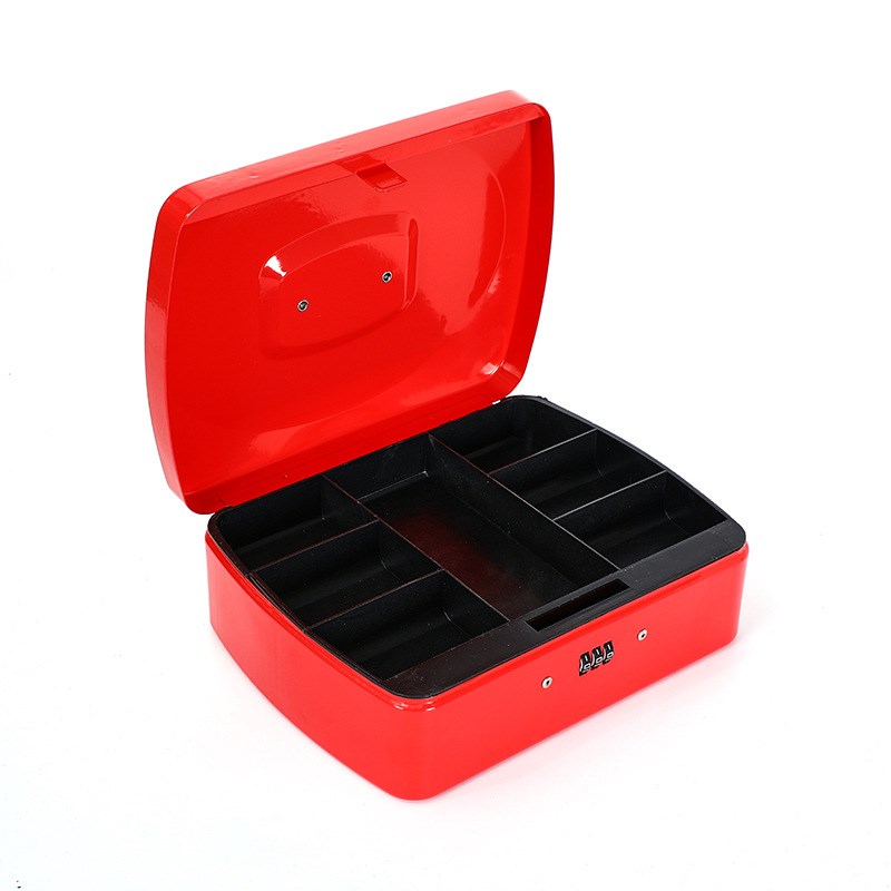 大号手提存钱罐密码盒带锁收纳盒储物储蓄保险箱证件小箱子零钱箱