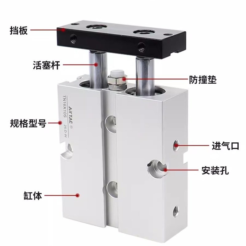 亚德客TN10/16/20/25/32*10X20X30X40X50X60X70X75X100X125X150S
