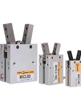 厂家MHC2 手指气缸 铝合金小型手指气缸平行气爪 夹紧开闭型气缸