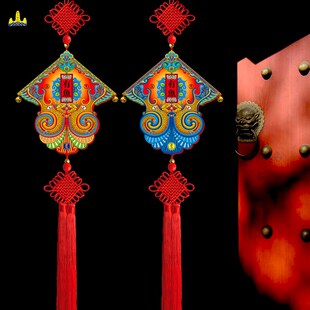 福人福地电视墙新年挂件装饰家庭挂饰入户门上中国结客厅玄关过年