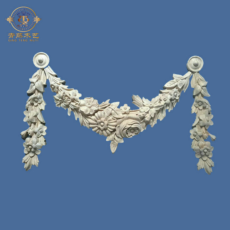 实木角花东阳木雕欧式家具门贴花橱柜护墙板客厅墙壁装饰定制雕花