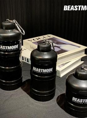 蛋白粉便携盒杯蛋白粉盒三层漏斗便携式健身补剂收纳胶囊盒分装药