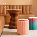 十八纸小板凳ins凳粉色折叠圆矮凳子配皮垫时尚 茶几网红小家具