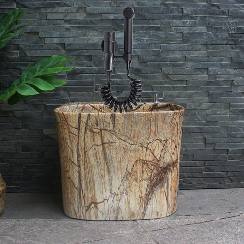 陶瓷拖把池阳台家用拖布池台控墩布池庭院一体大号洗拖地盆卫生间