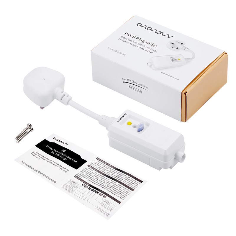 英规漏电保护分体插头13A 工厂PRCD防触电英式接线漏保插头