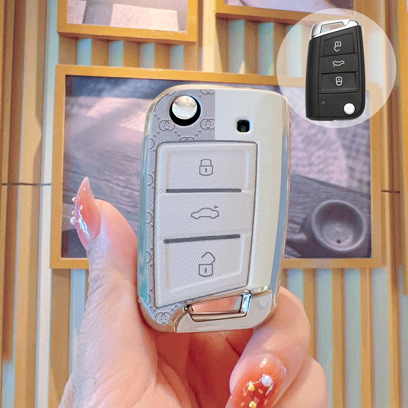 适用带门禁卡大众速腾钥匙套新款女宝来帕萨特迈腾cc探岳polo汽车