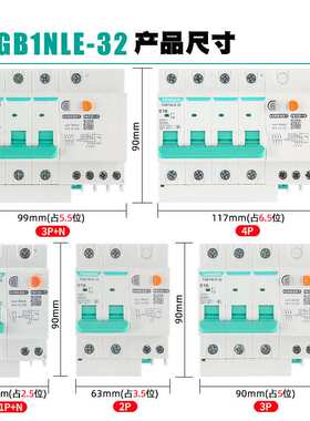 天正TGB1NLE-63漏电保护断路器1P+N/2P/3P+N/4P漏保DZ47LE-47开关