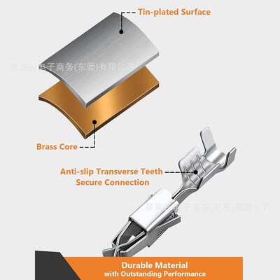 跨境 660PCS盒装 铜公母接插件汽车连接器插针压接端子1-6.3mm