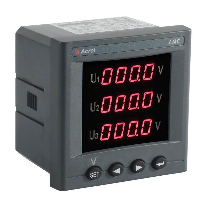 安科瑞AMC96-AV3三相数显电压表LED屏可带三路4-20mA输出报警
