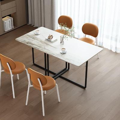 轻奢小户型餐桌椅现代简约客厅餐桌家用电脑桌办公桌金瓷餐桌