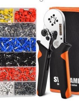 管针型VE1200pcs接线预绝缘冷压端子HSC86-4压线钳帆布