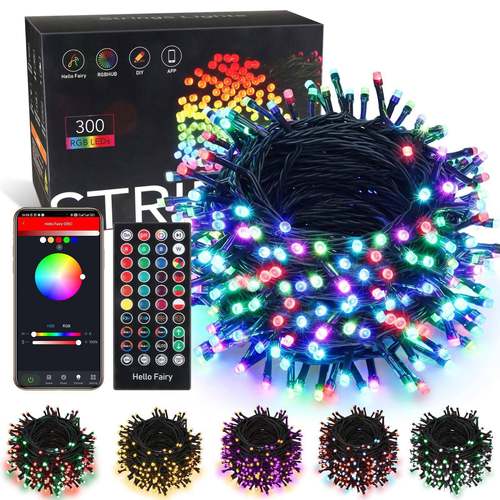 圣诞灯串rbg可变色户外防水彩灯圣诞节日灯庭院花园阳台装饰彩灯