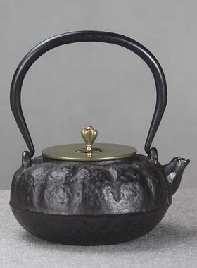 550ml单人煮水小铁壶日式复古铸铁壶茶壶新中式茶室居家酒店摆件