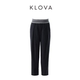 KLOVA 冬季 鲸落灰条绒松紧腰萝卜裤 KT5482