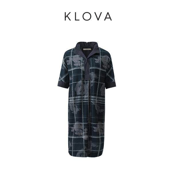 【KLOVA】春秋经典剪影定位花连衣裙    LT5883(UN)
