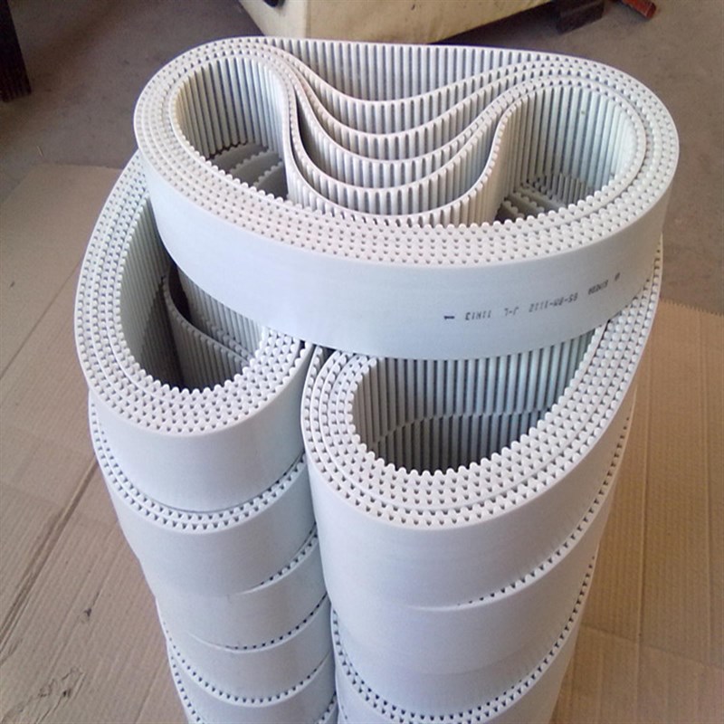 HTD聚氨酯钢丝同步带 14M 加胶pu传动 挡块工业皮带