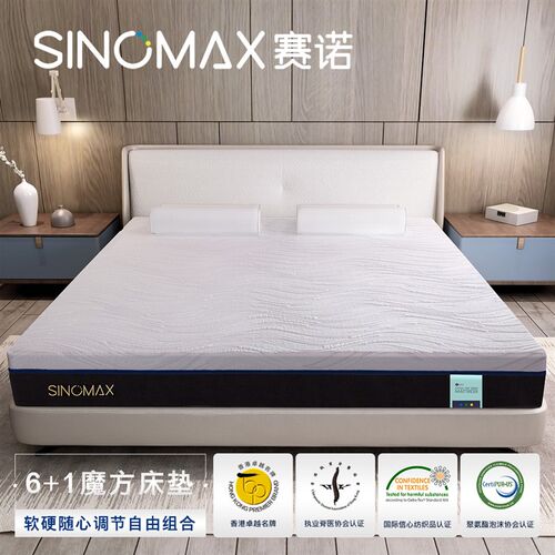 SINOMAX/赛诺床垫梦六方组合记忆绵床垫软硬可调节慢回弹双人厚垫