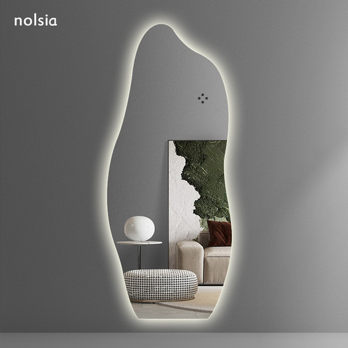 异形智能发光led穿衣镜子挂墙家用装饰艺术镜卧室梳妆全身试衣镜