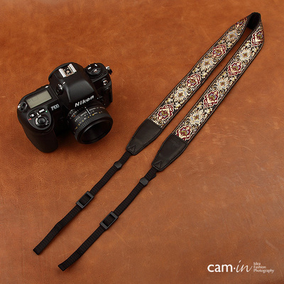 cam-in绣花民族风 单眼数码照相机抱婴袋 微单眼相机摄影肩带CAM8