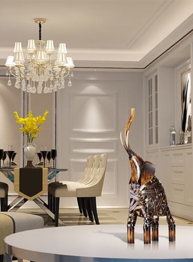 TOOARTS编织小象工艺品创意家居装饰礼品样板房客厅礼品摆件