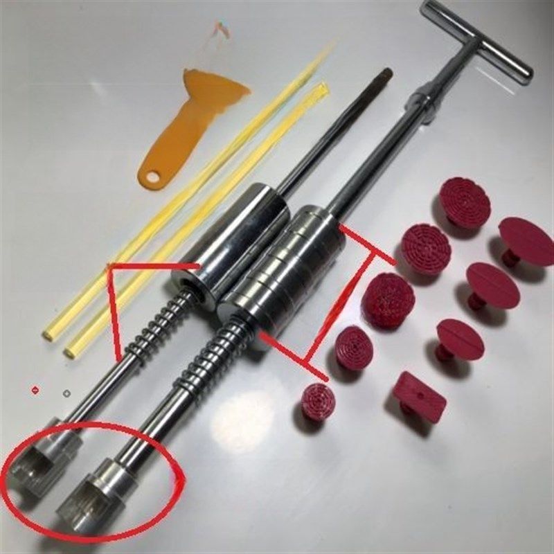 升级版铁滑块汽车维护工具冰坑修理器车门凹痕修理防滑锤金属板不