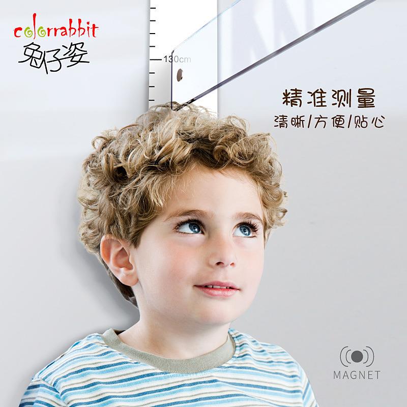 带测量板儿童身高墙贴3d立体身高贴亚克力硬质测量身高尺成人精准