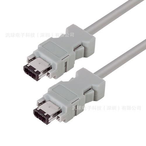L-COM CSM94L-5M 5米自锁型IEEE-1394火线线缆连接器 公头/公头