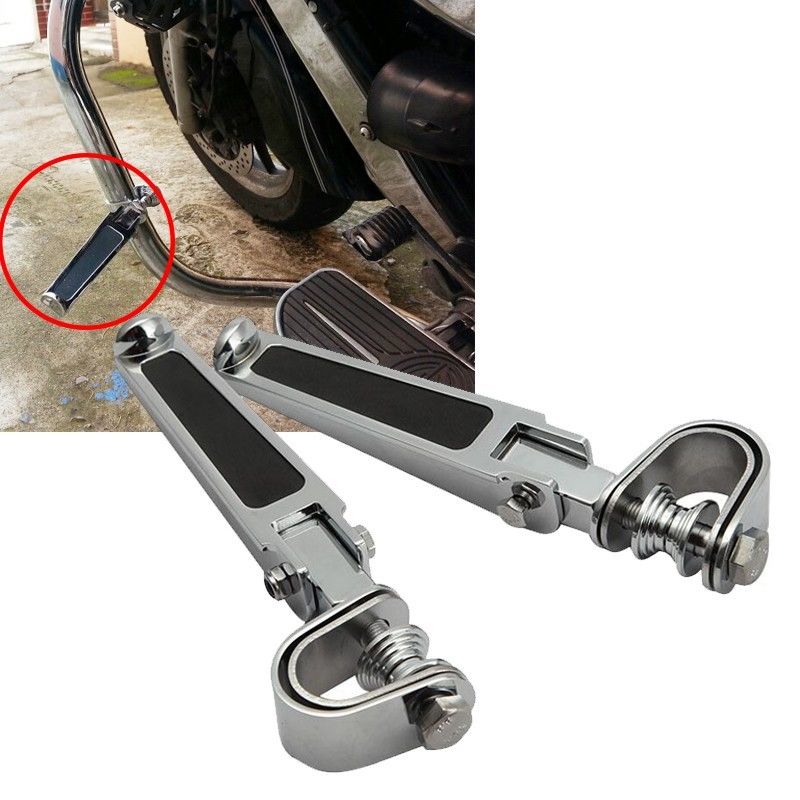 哈雷XL883 1200街车太子车巡航摩托车改装保险护杠休息可折叠脚踏