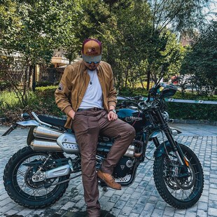 杜汉摩托车骑行裤夏季休闲透气伐木裤男城市通勤防摔耐磨机车装备