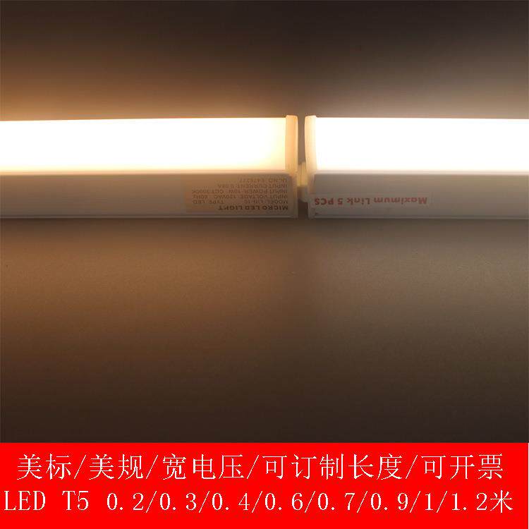 120V110V220V LED T5灯管非标发光角度60度3000K 4000K暖白正白T4