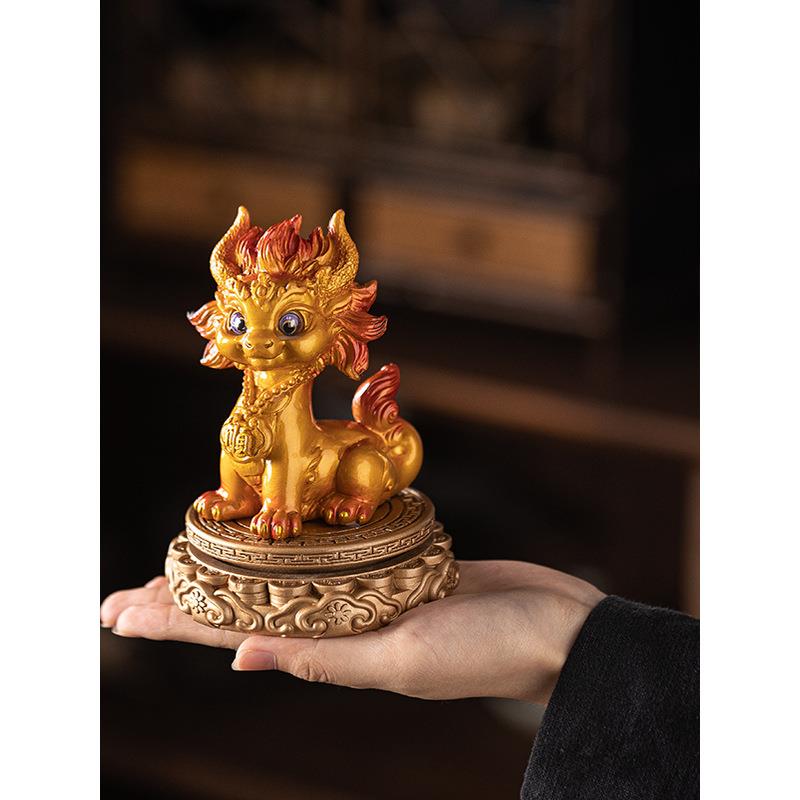 创意茶宠摆件国潮时来运转小龙马遇水变色精品可养茶盘灵兽茶配件