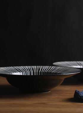 出口餐陶瓷盘NVZ西餐盘意面盘创子意面牛排具盘深盘草帽盘意大利