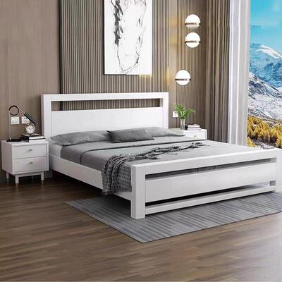 欧实北木床1.LNV5mn出m租屋租赁日字公寓1.8单收人床家用纯实木纳