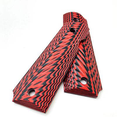 1911配改装111G9r件ps手柄贴片i夹层黑红G10手黑红柄刀柄材料柄