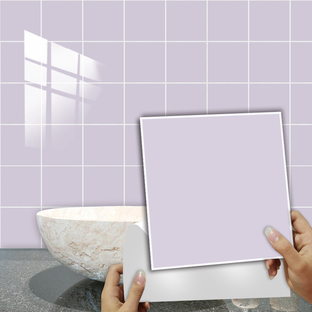 莲灰纯色瓷砖贴地板楼梯踢脚线厨房浴室遮丑装饰画自粘防水墙贴纸